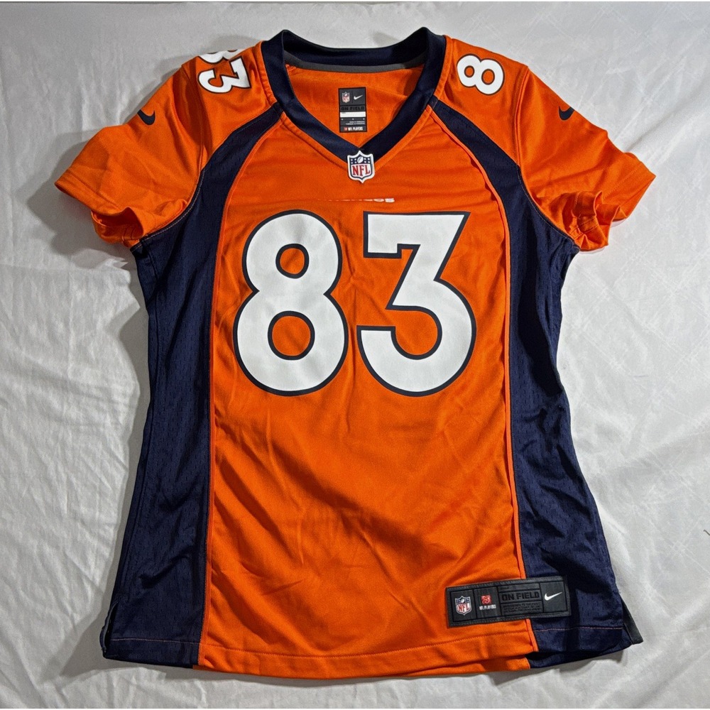 Nike Denver Broncos Wes Welker #83 NFL On Field Women's Jersey Orange/Blue M